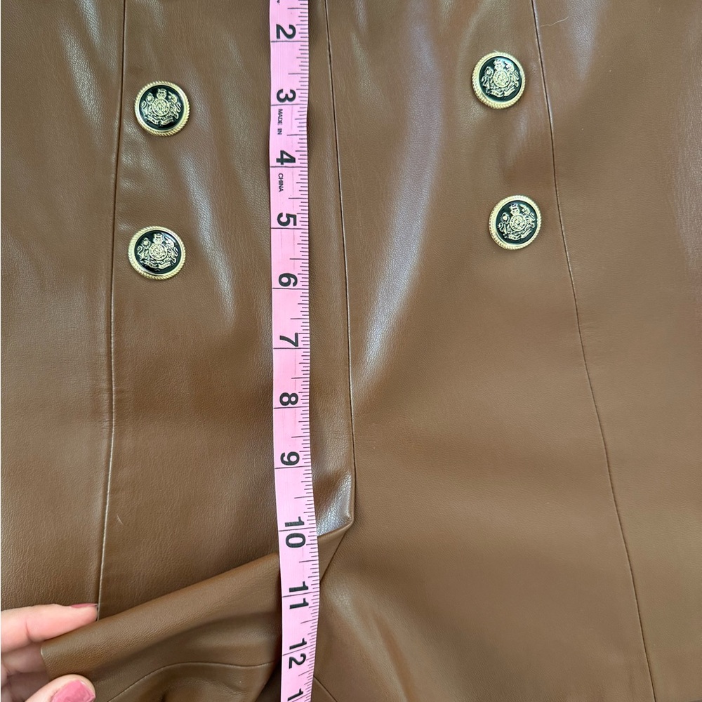 Zara Brown leather Shorts - Picture 12 of 16